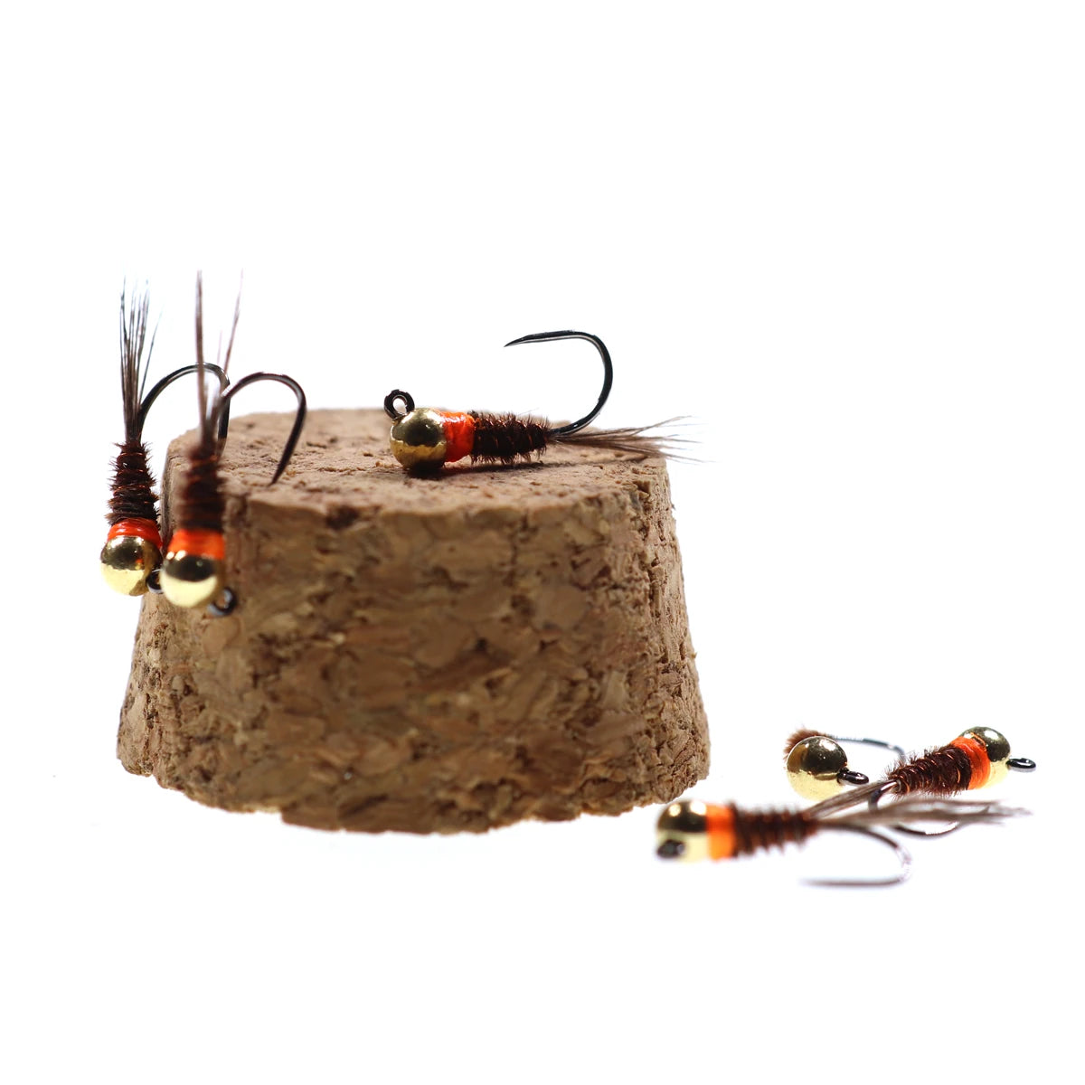 6 Tungsten Bead Head Perdigon Nymphs