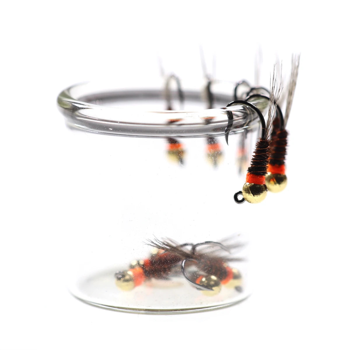 6 Tungsten Bead Head Perdigon Nymphs