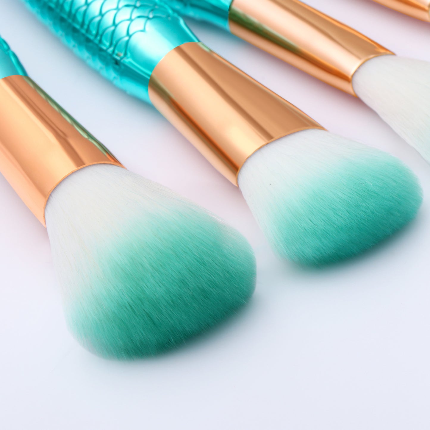 11 piece Makeup Brush Kit Mermaid Style Foundation Eyebrow Eyeliner Cosmetic Makeup Brushes