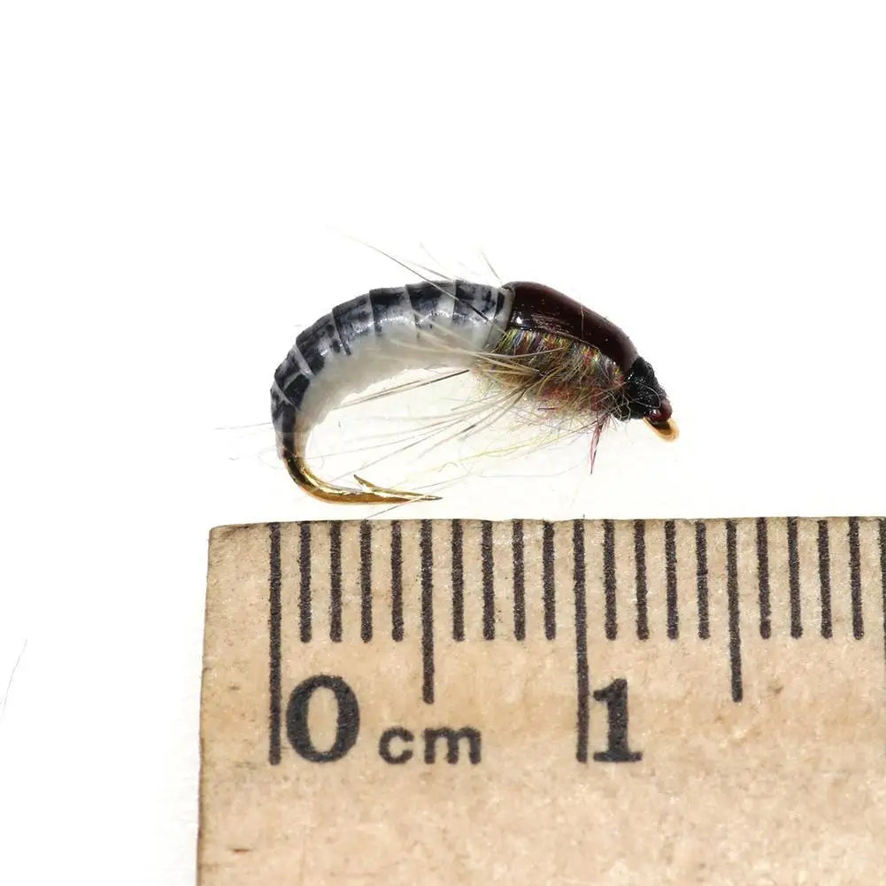 Realistic Black & White Skud Nymph 6pk