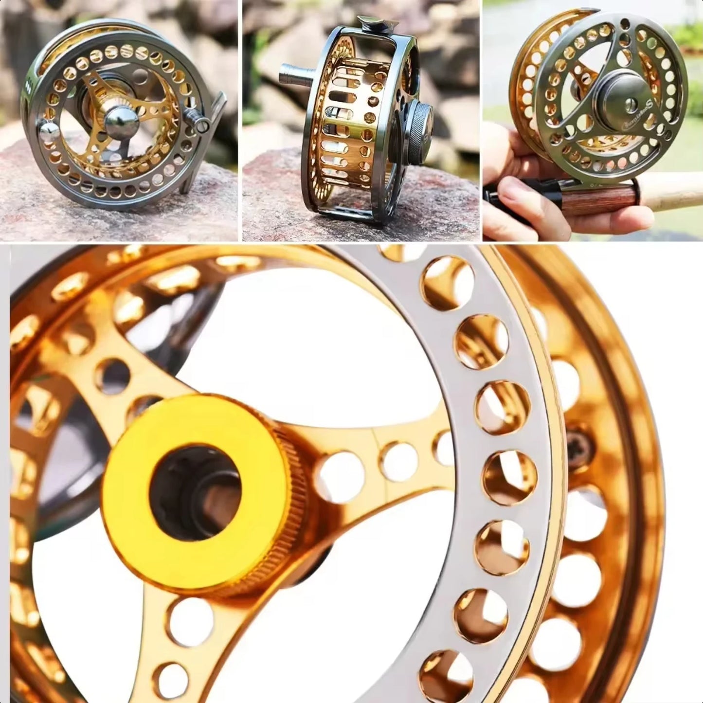 Full Metal Fly Fishing Reel 5/6 7/8 WT Large Arbor with  Aluminum Alloy Spool Fly Fishing Reels  Trout Fishing