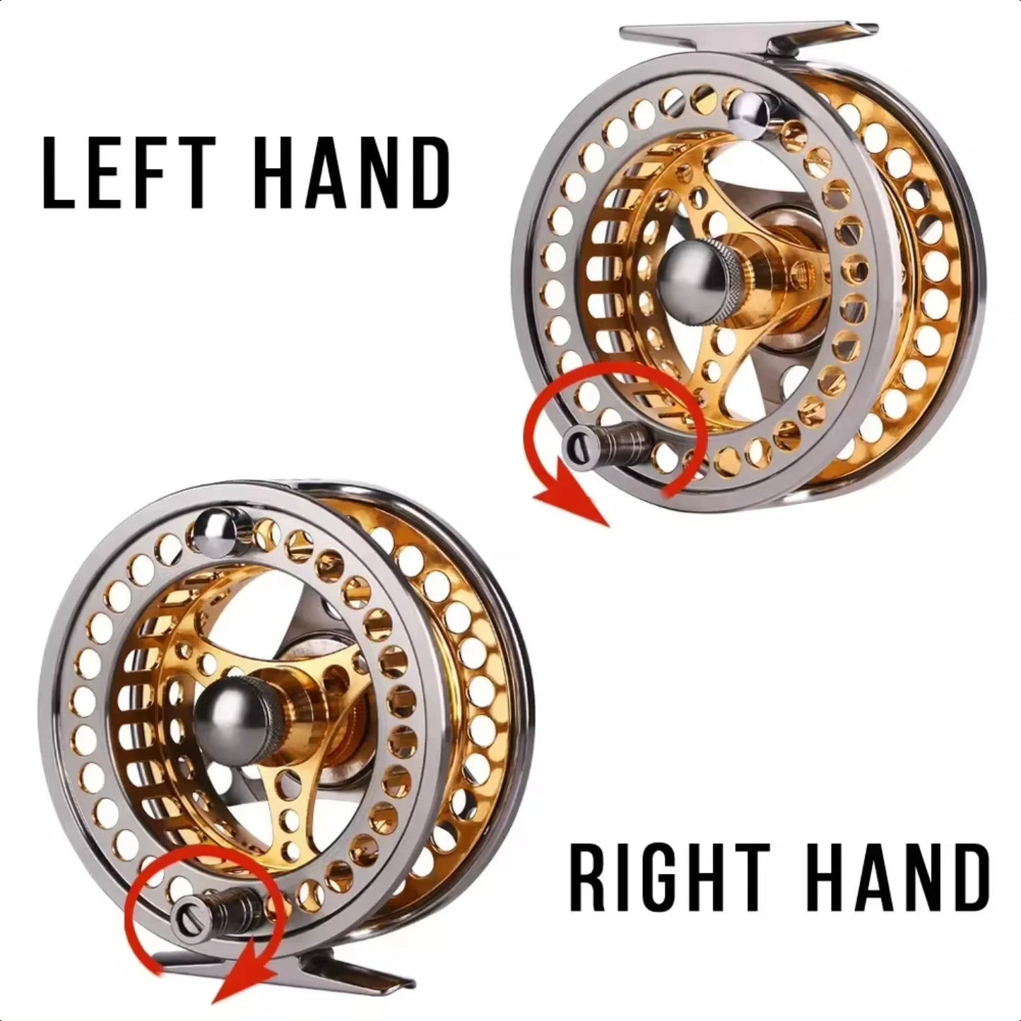 Full Metal Fly Fishing Reel 5/6 7/8 WT Large Arbor with  Aluminum Alloy Spool Fly Fishing Reels  Trout Fishing