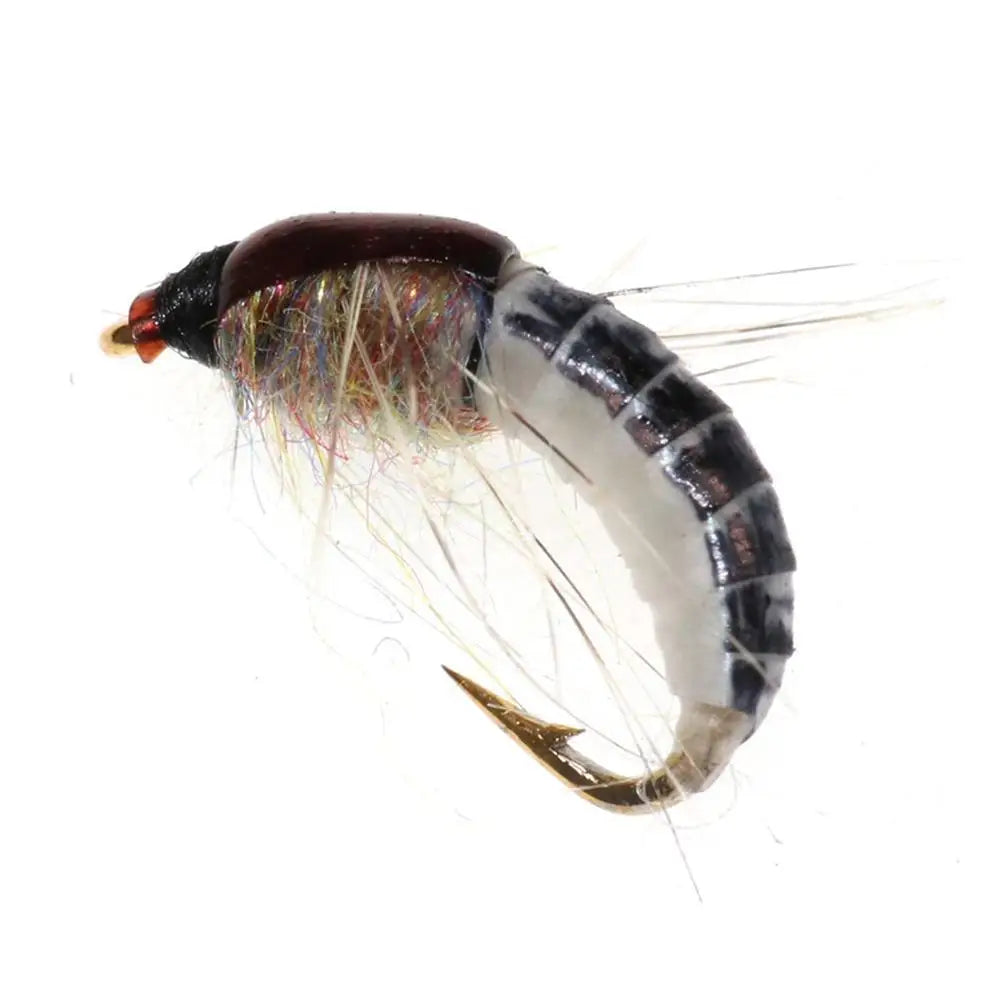 Realistic Black & White Skud Nymph 6pk