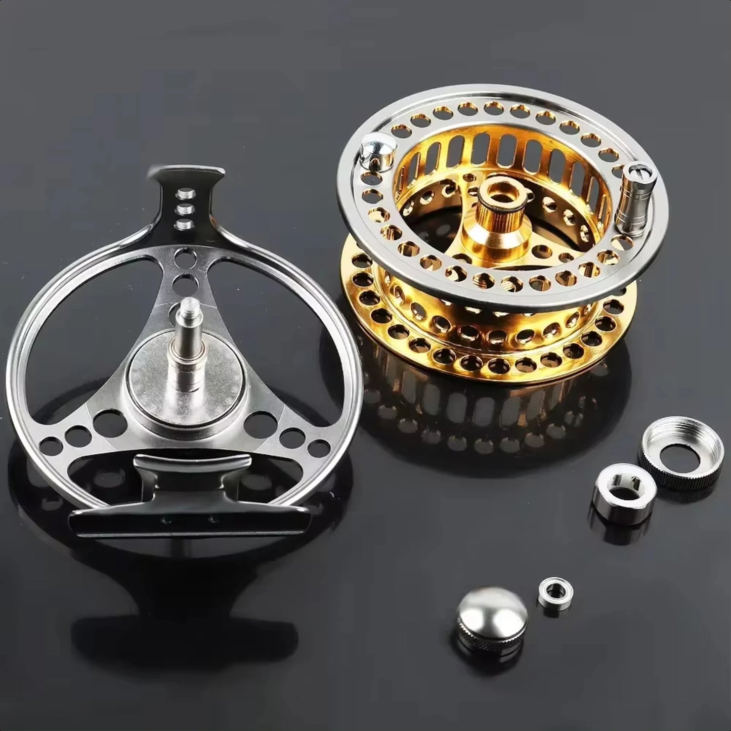 Full Metal Fly Fishing Reel 5/6 7/8 WT Large Arbor with  Aluminum Alloy Spool Fly Fishing Reels  Trout Fishing